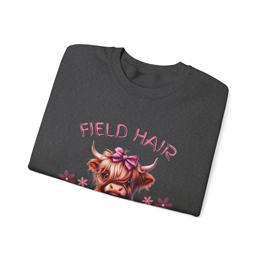 Highland Cow Field Hair Don't Care Sweatshirt