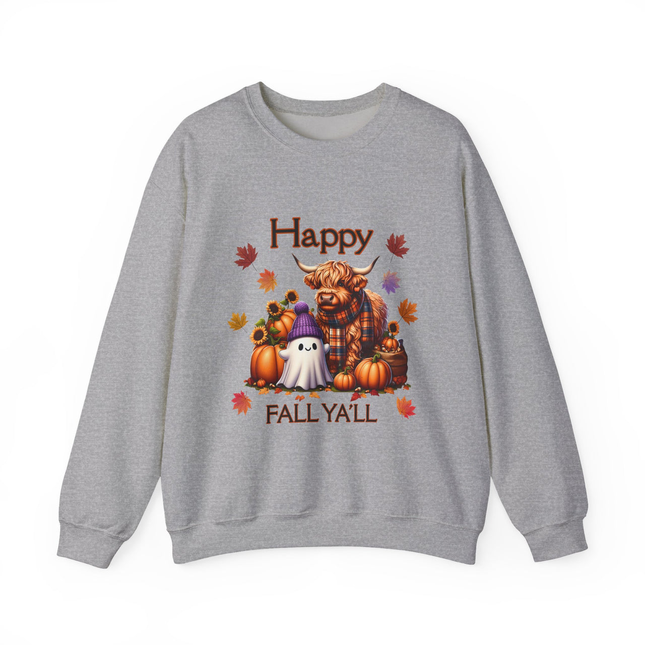 Halloween Highland Cow Pumpkin Sweatshirt