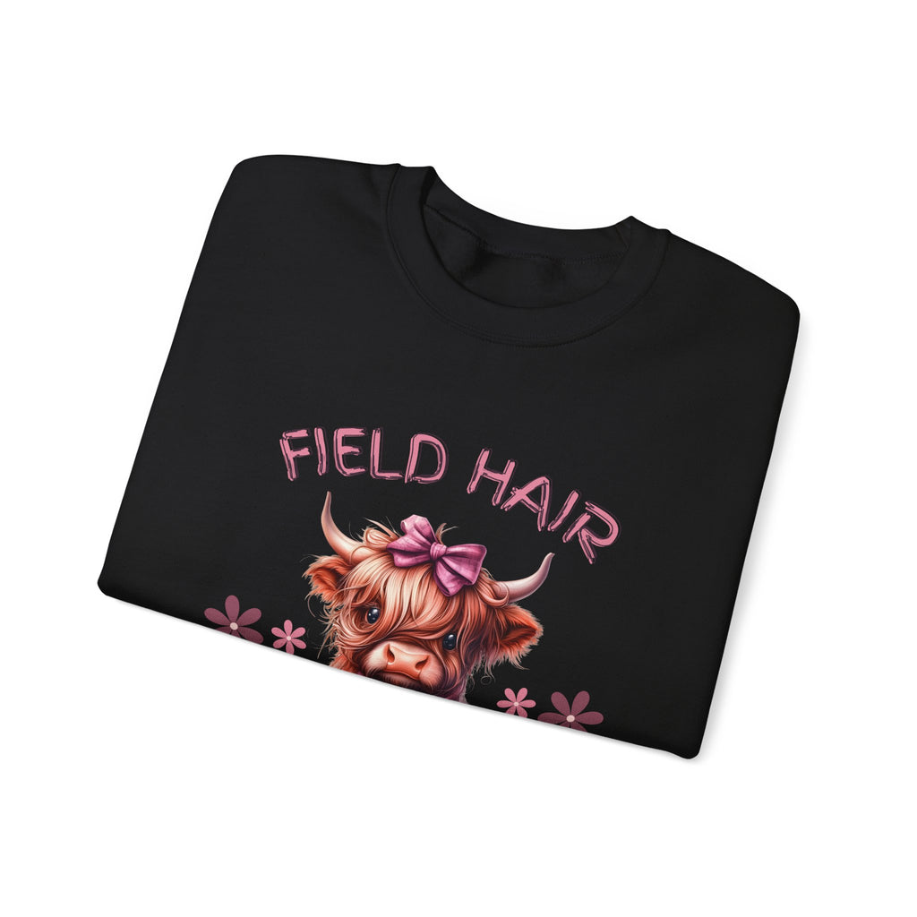 Highland Cow Field Hair Don't Care Sweatshirt