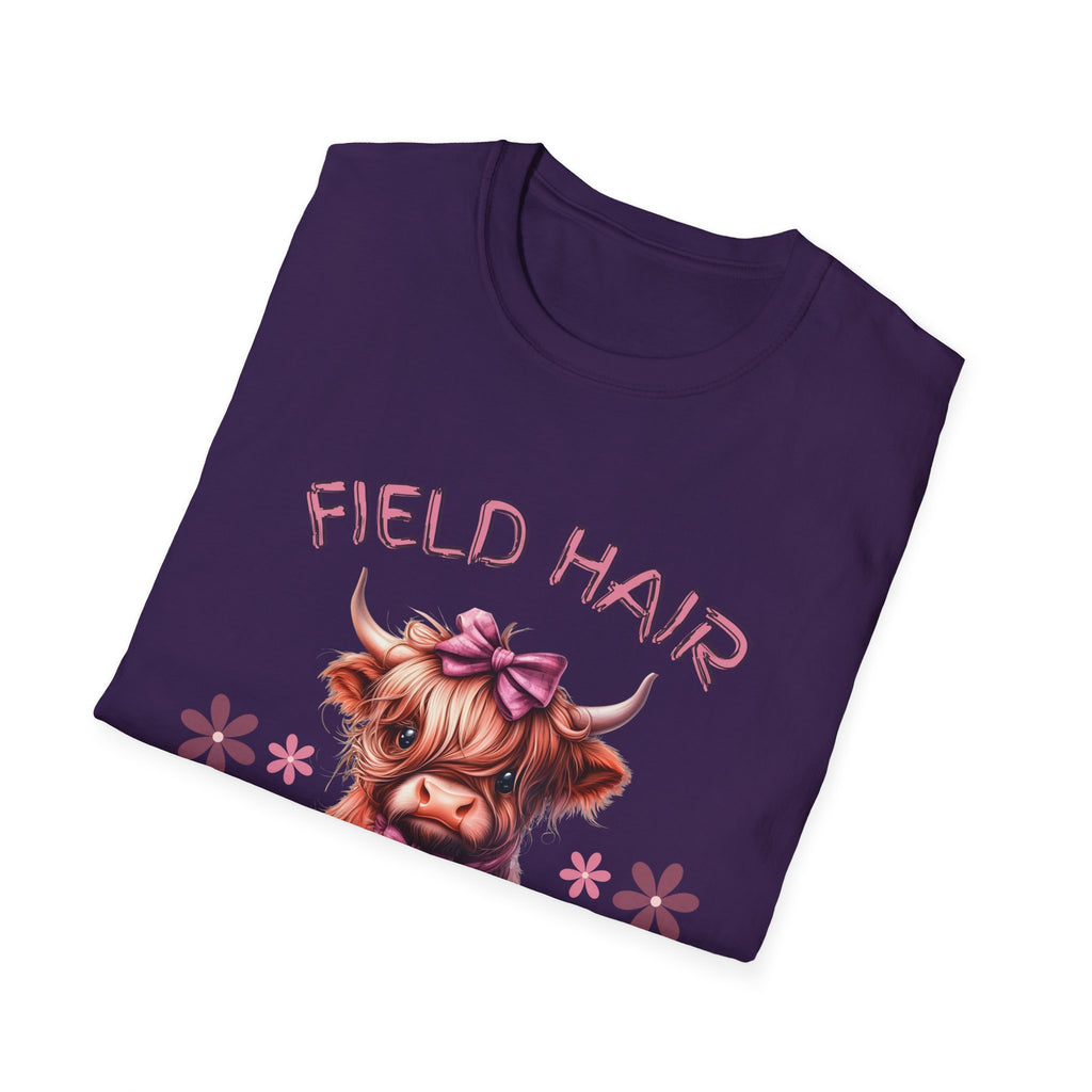 Field Hair Dont Care Highland Cow T-shirt