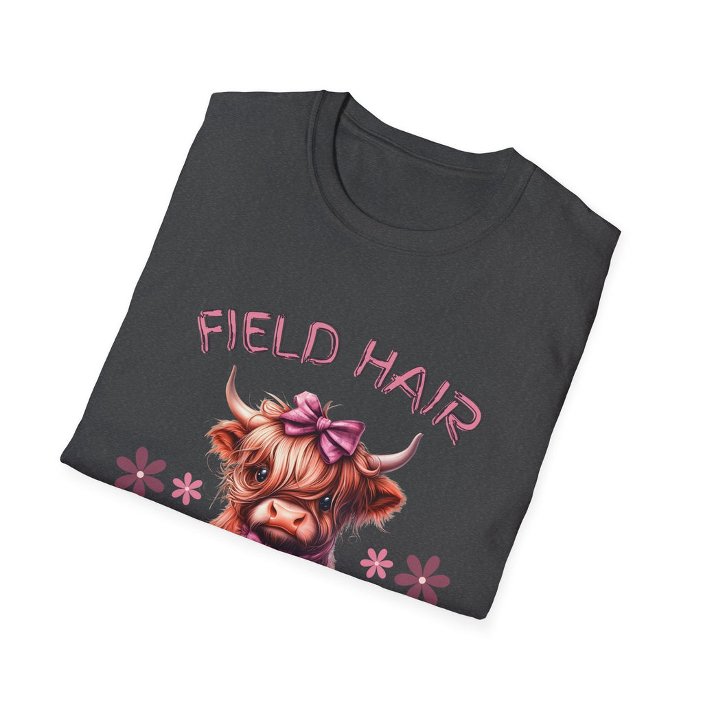 Field Hair Dont Care Highland Cow T-shirt