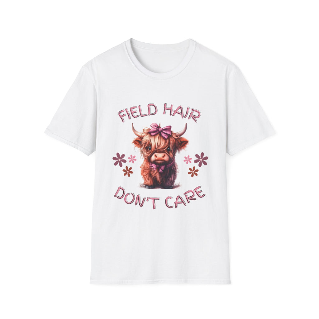 Field Hair Dont Care Highland Cow T-shirt