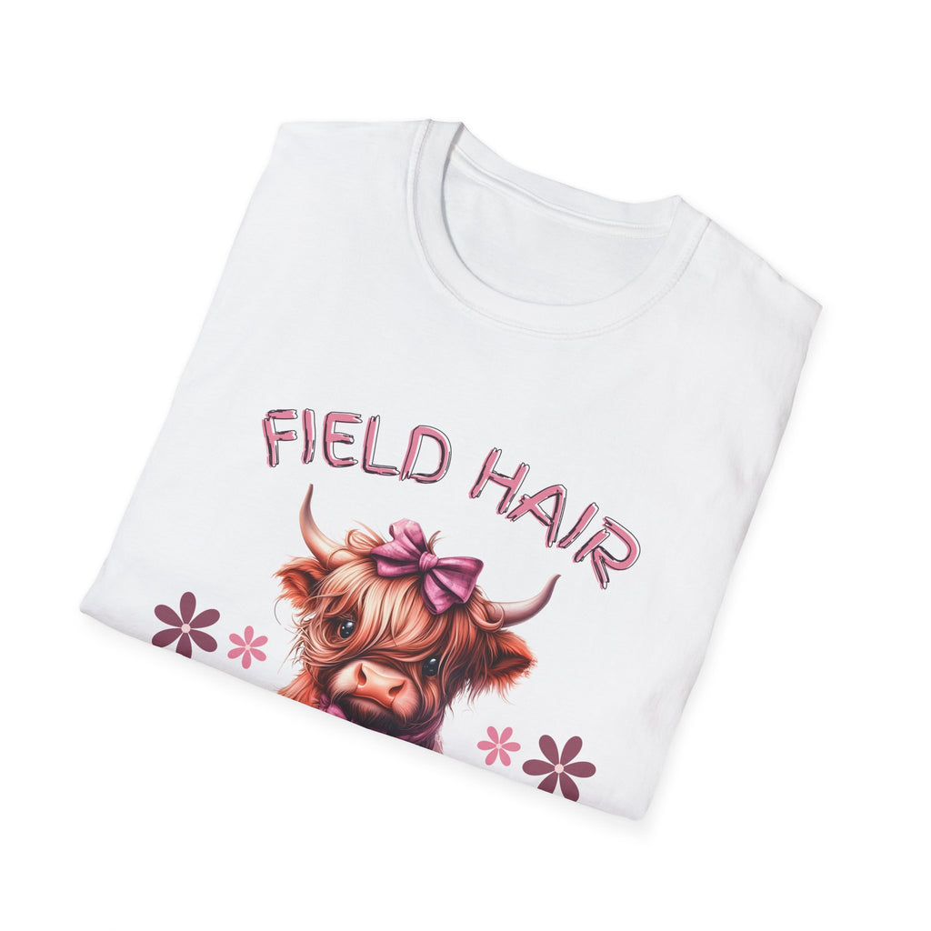 Field Hair Dont Care Highland Cow T-shirt