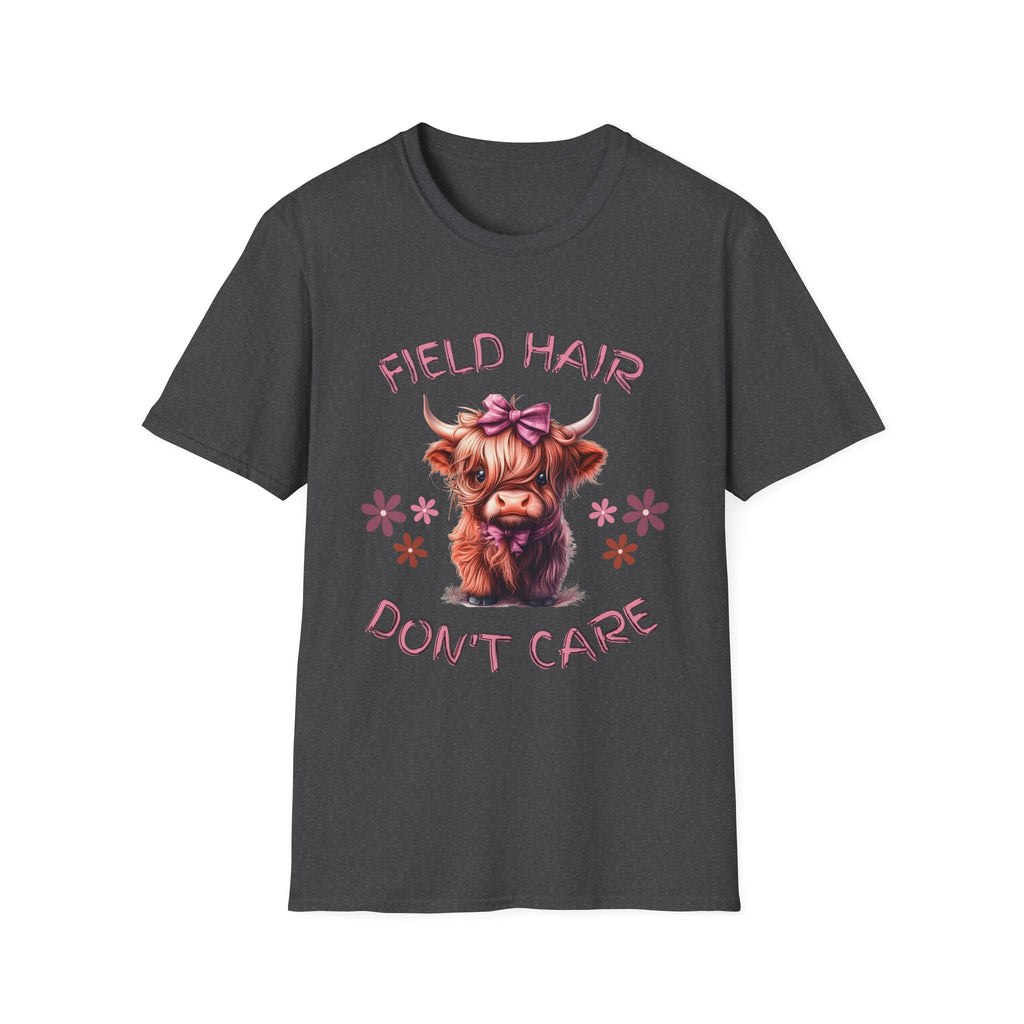 Field Hair Dont Care Highland Cow T-shirt