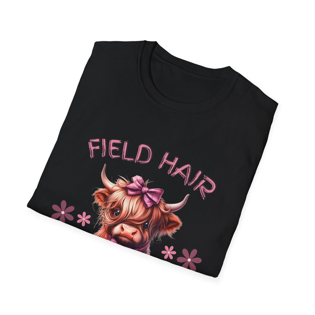 Field Hair Dont Care Highland Cow T-shirt
