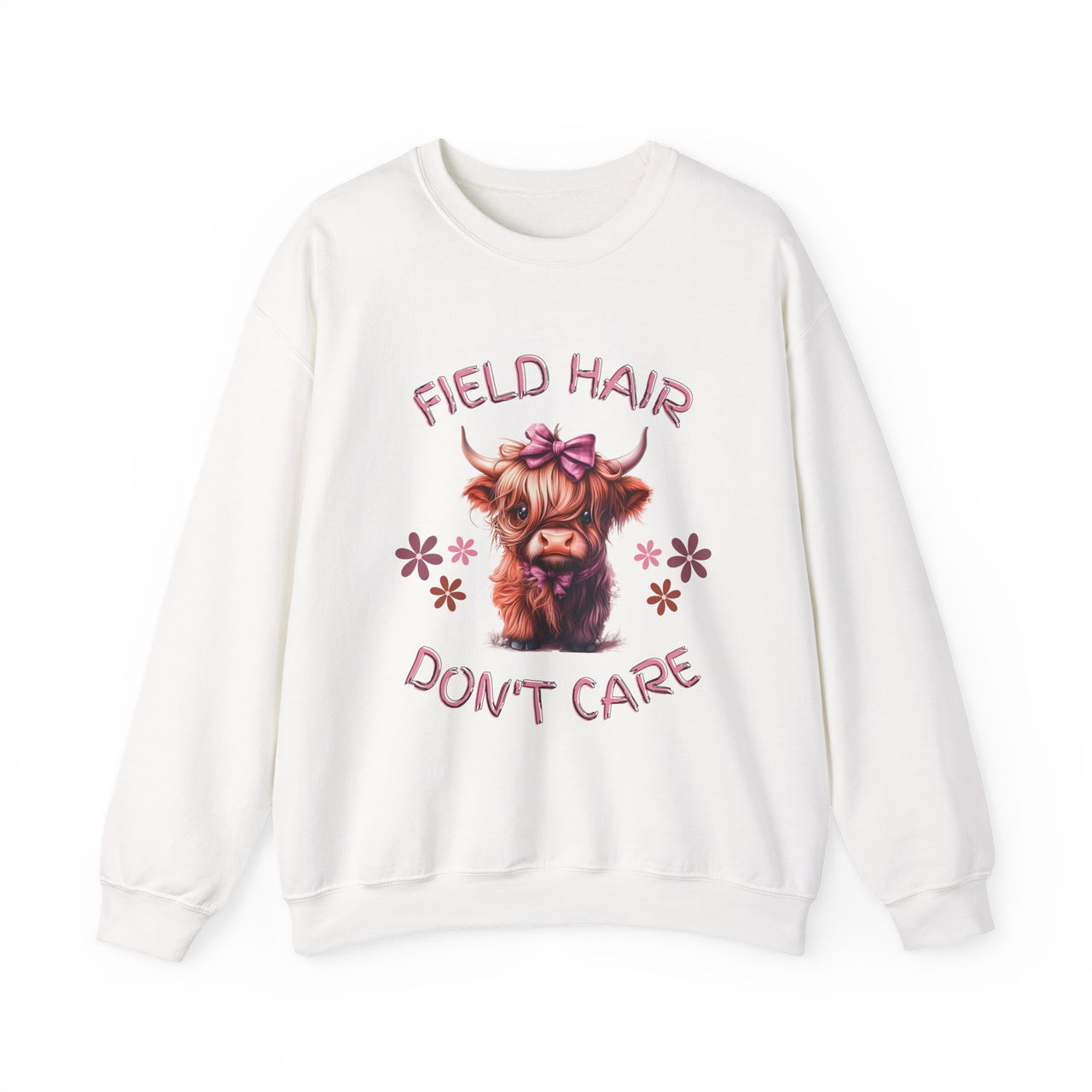 Highland Cow Field Hair Don't Care Sweatshirt