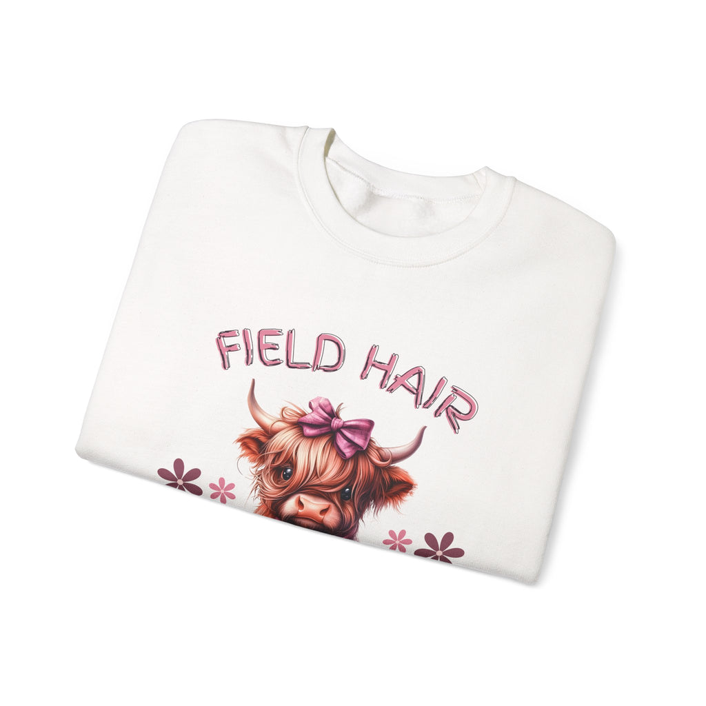 Highland Cow Field Hair Don't Care Sweatshirt