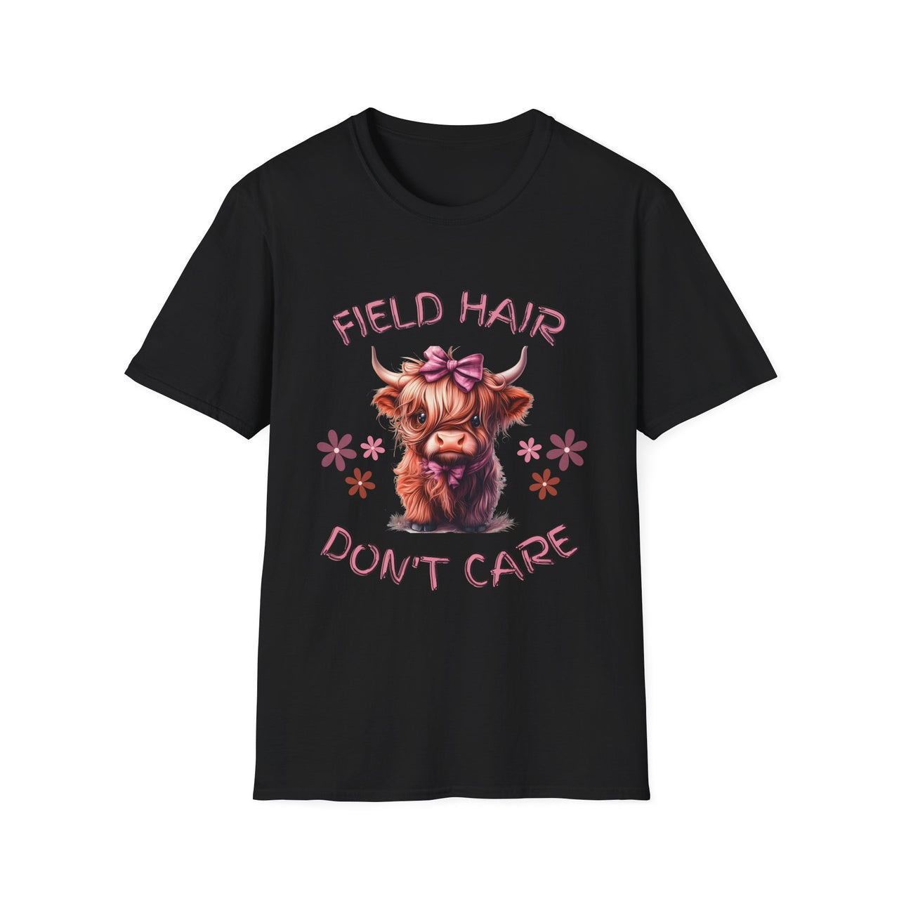 Field Hair Dont Care Highland Cow T-shirt