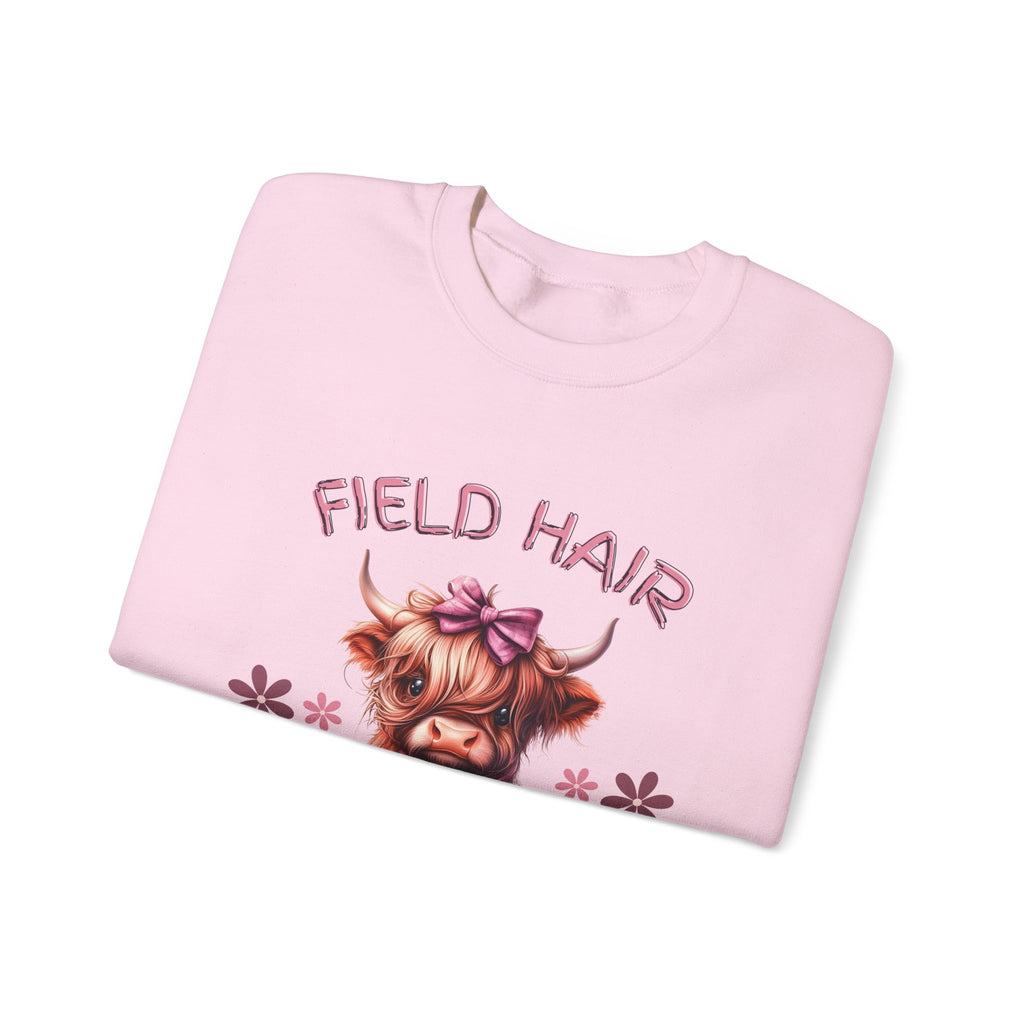 Highland Cow Field Hair Don't Care Sweatshirt