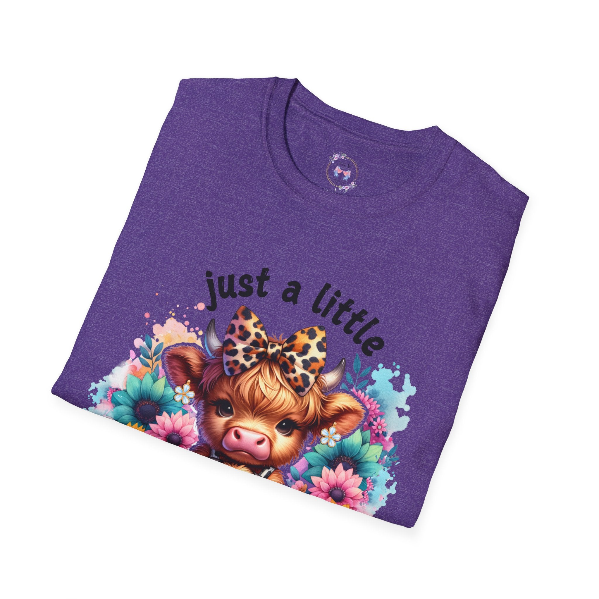 Just a Little Moody, Cute T-Shirt, Gift for Animal Lovers, Casual Outfit, Perfect for Birthdays, Farmhouse Decor