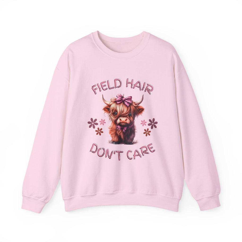 Highland Cow Field Hair Don't Care Sweatshirt