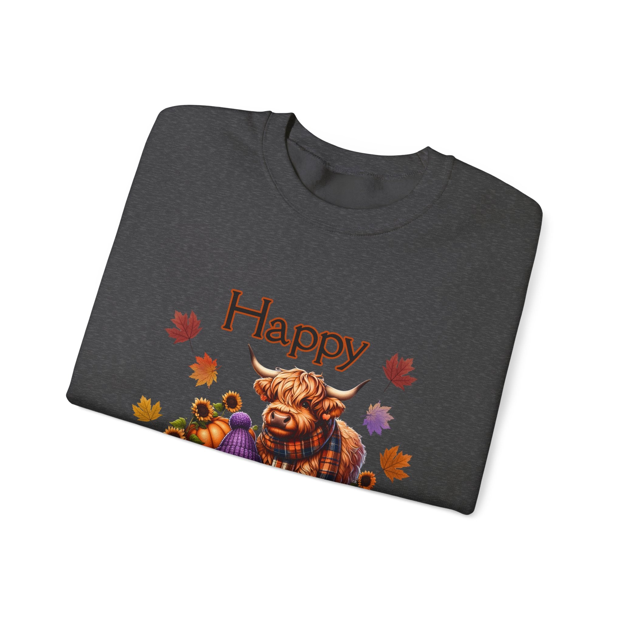Halloween Pumpkin Sweatshirt, Cozy Crewneck for Fall, Autumn Vibes, Ghost and Highland Cow Design, Unisex Apparel, Perfect for [...]