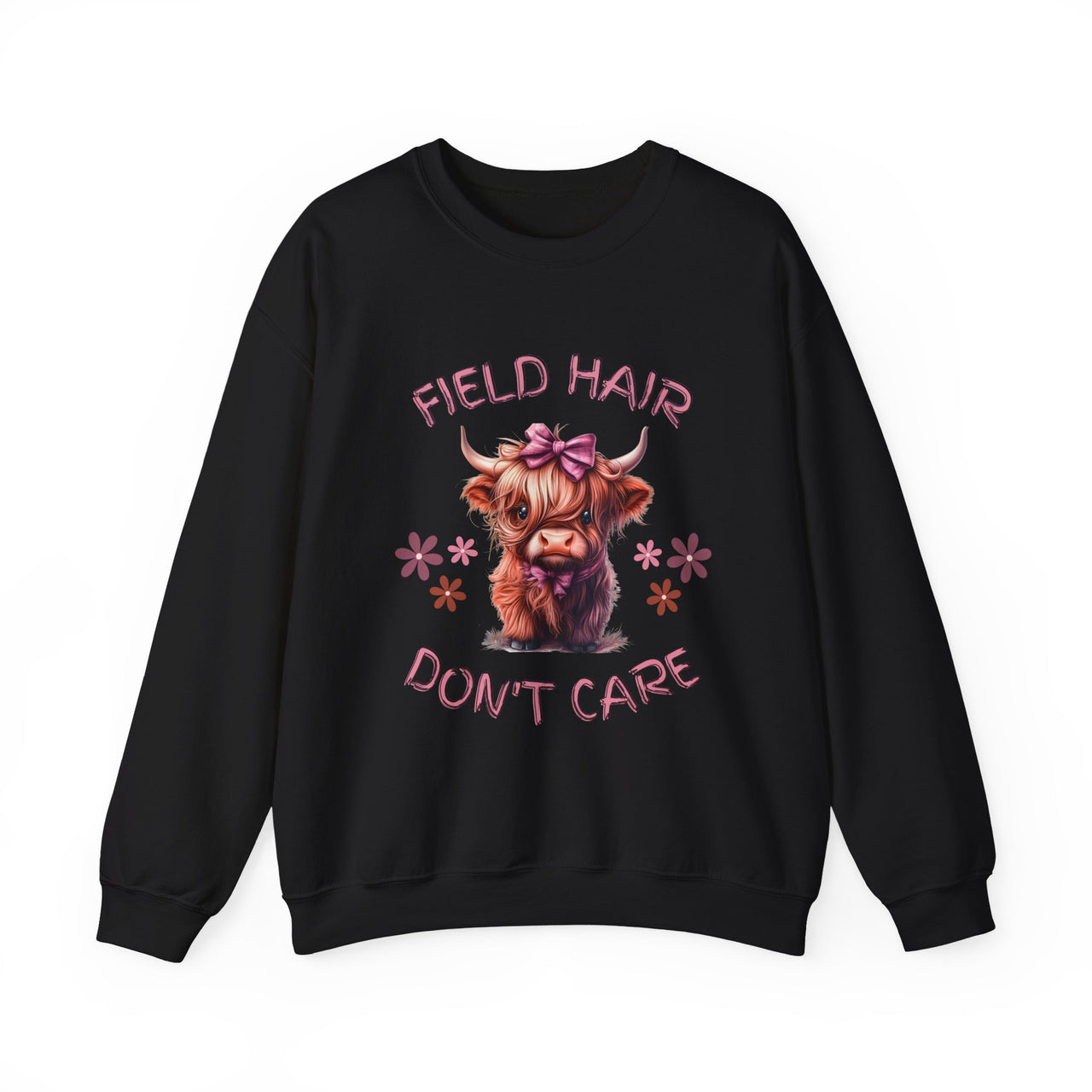 Highland Cow Field Hair Don't Care Sweatshirt