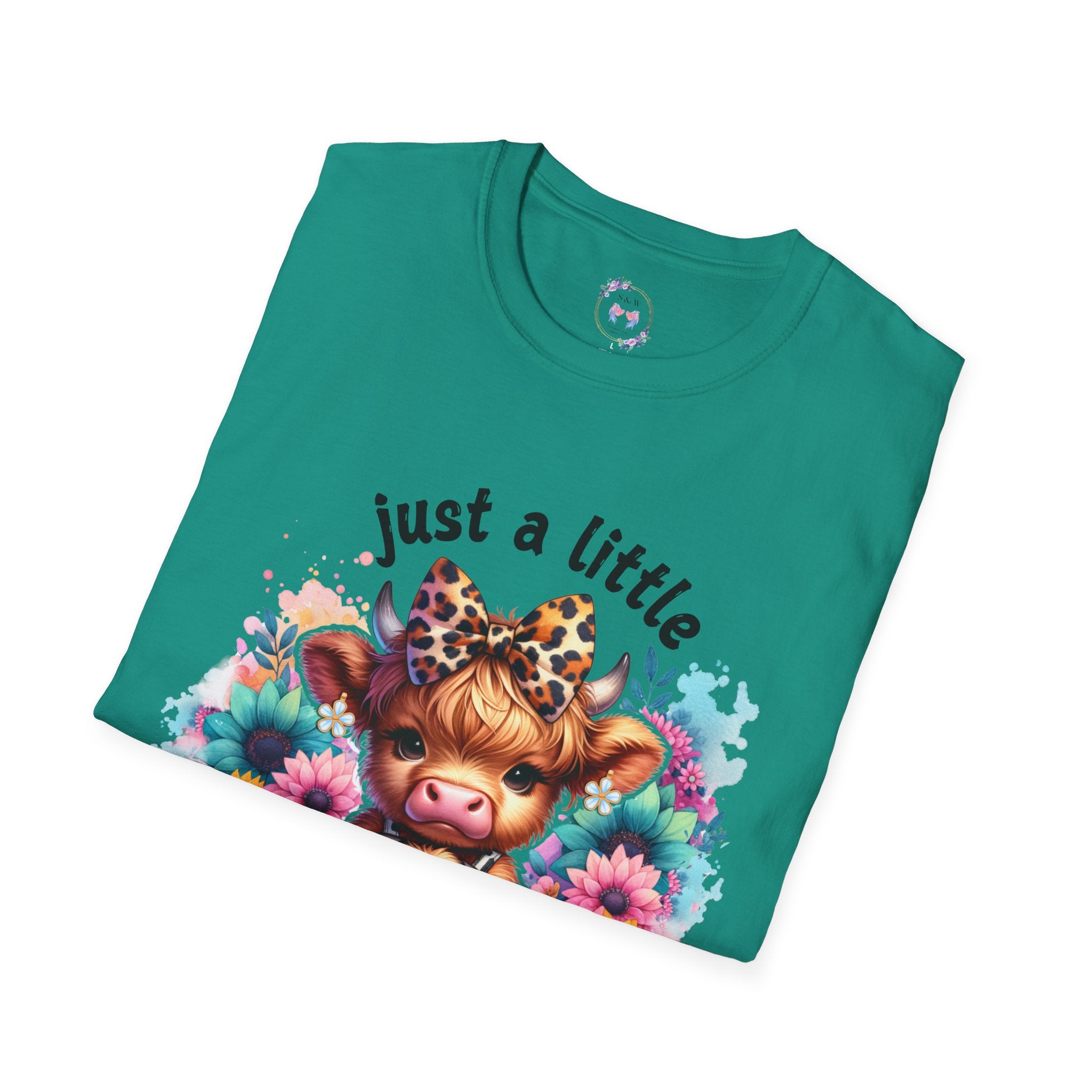 Just a Little Moody, Cute T-Shirt, Gift for Animal Lovers, Casual Outfit, Perfect for Birthdays, Farmhouse Decor