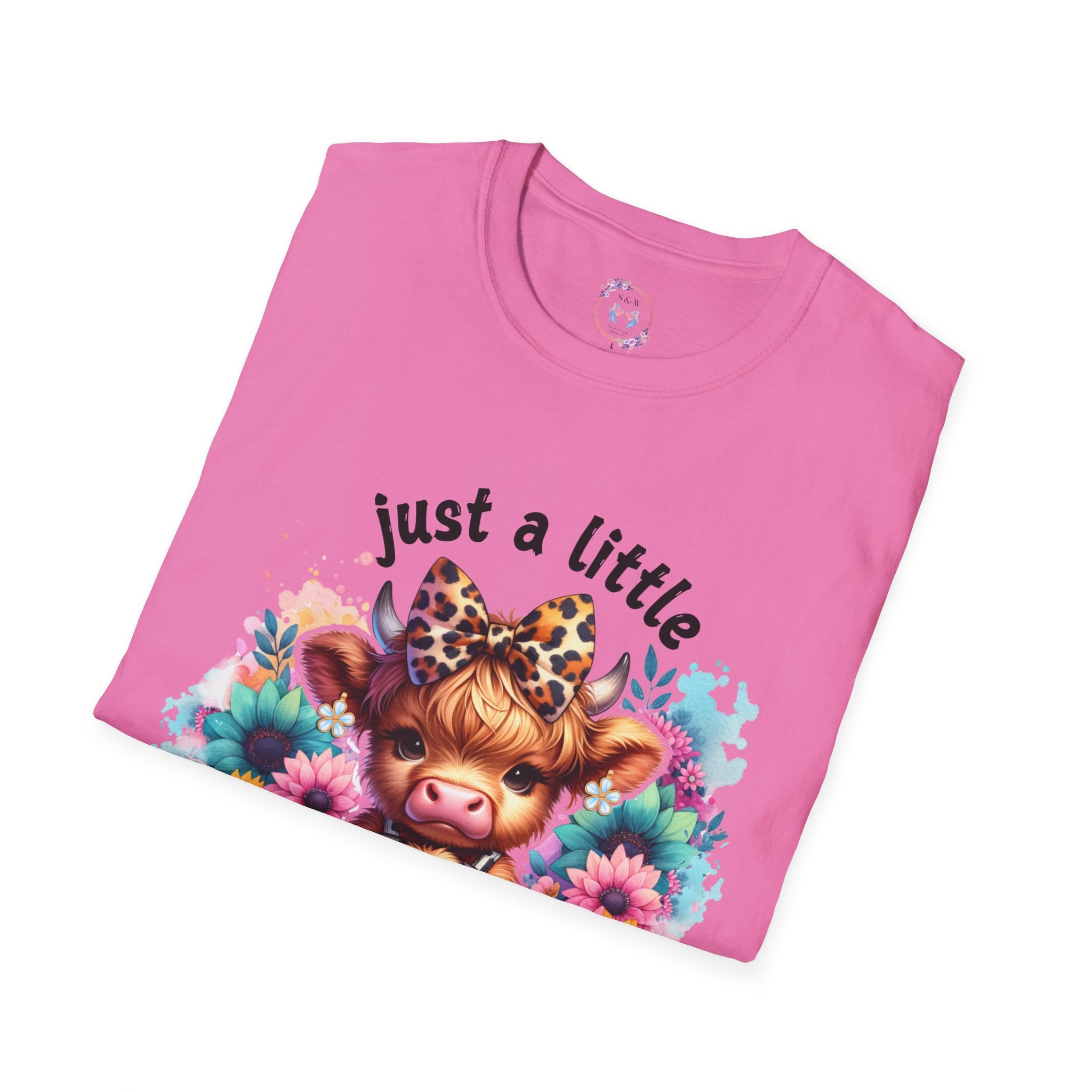 Just a Little Moody, Cute T-Shirt, Gift for Animal Lovers, Casual Outfit, Perfect for Birthdays, Farmhouse Decor