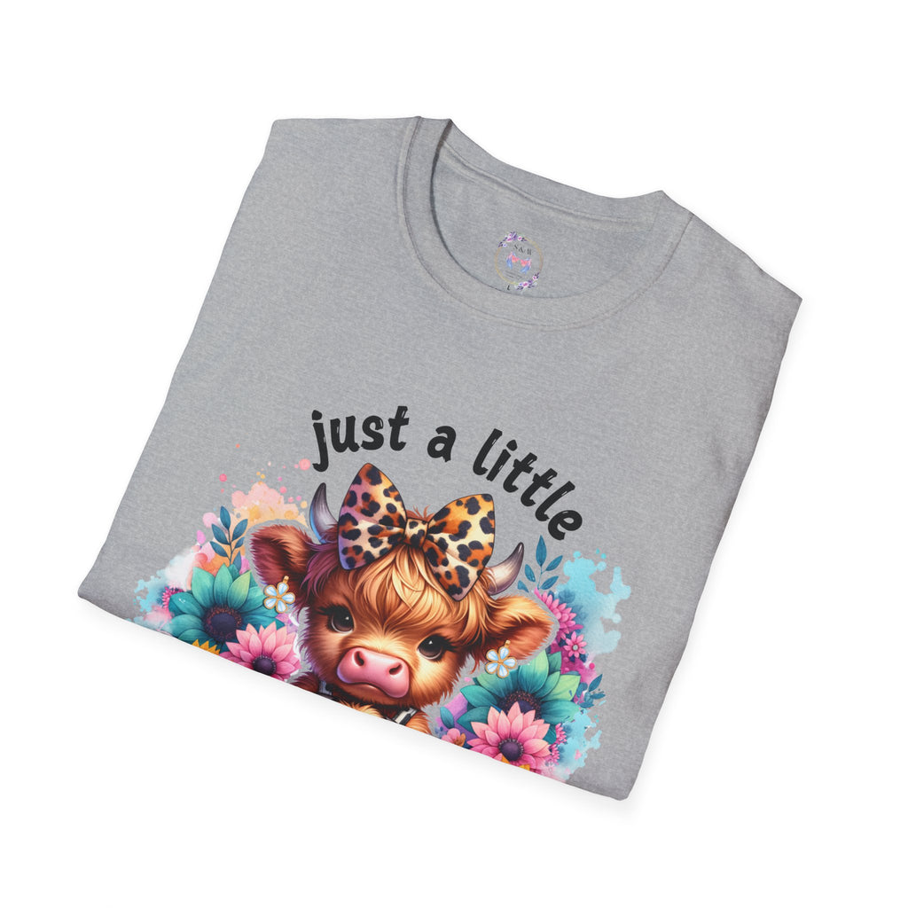 Just a Little Moody, Cute T-Shirt, Gift for Animal Lovers, Casual Outfit, Perfect for Birthdays, Farmhouse Decor