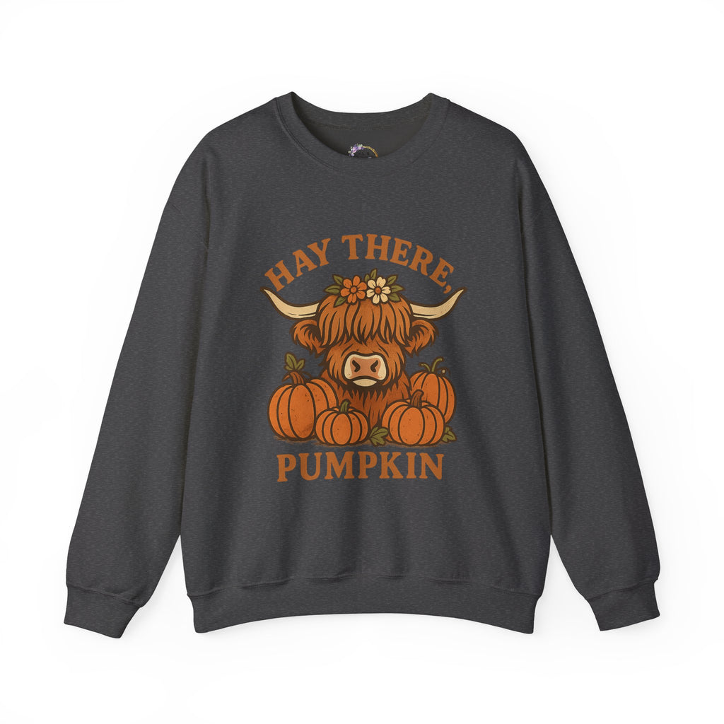 Hay There Pumpkin Highland Cow Autumn Sweatshirt