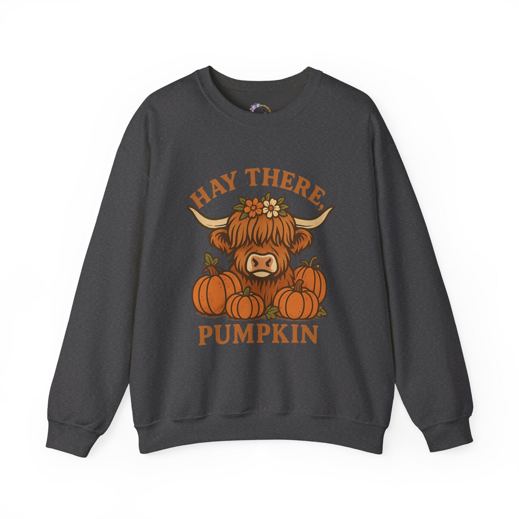 Cozy Fall Sweatshirt: Hay There Pumpkin Design | Autumn Apparel, Gift for Pumpkin Lovers, Halloween Sweater, Harvest Outfit