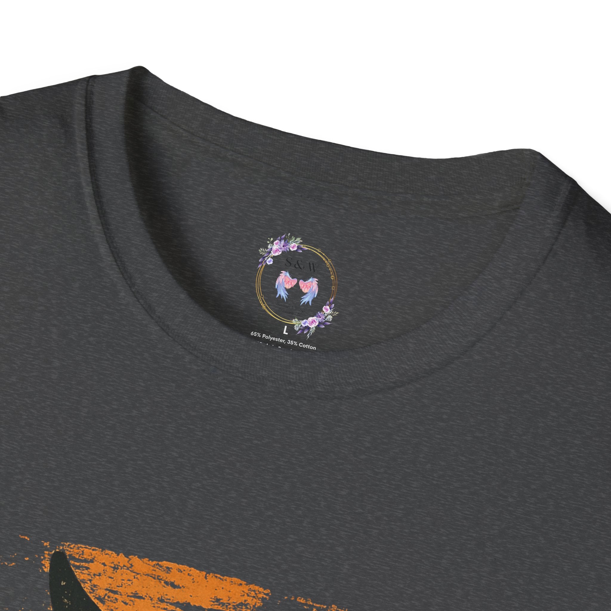 Distressed Halloween Cow Ghost T-Shirt, Unisex Softstyle Tee for Fall, Spooky Season Shirt, Farm Animal Graphic Tee, Casual Halloween Wear