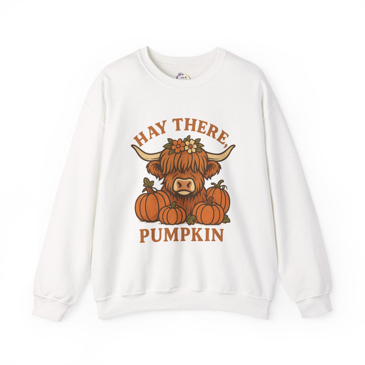 Hay There Pumpkin Highland Cow Autumn Sweatshirt