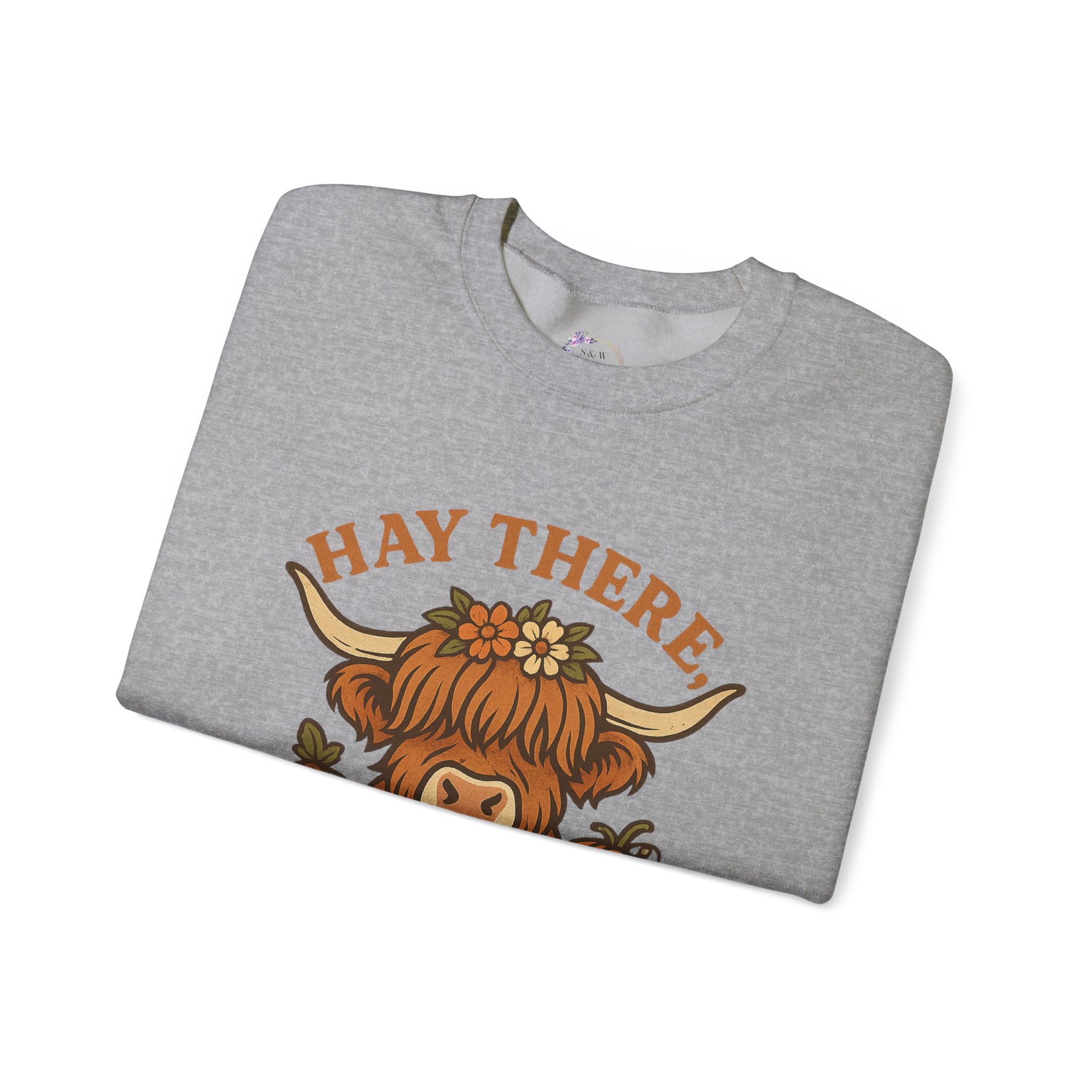 Cozy Fall Sweatshirt: Hay There Pumpkin Design | Autumn Apparel, Gift for Pumpkin Lovers, Halloween Sweater, Harvest Outfit