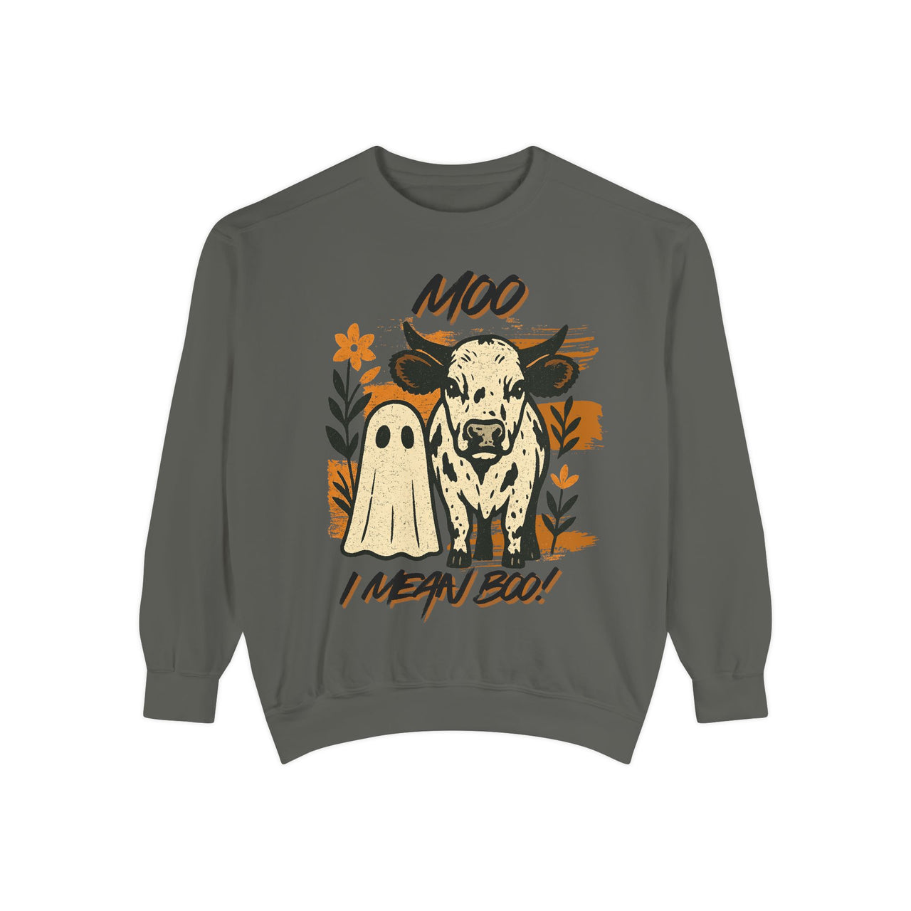 Moo I Mean Boo! High park Cow Sweatshirt