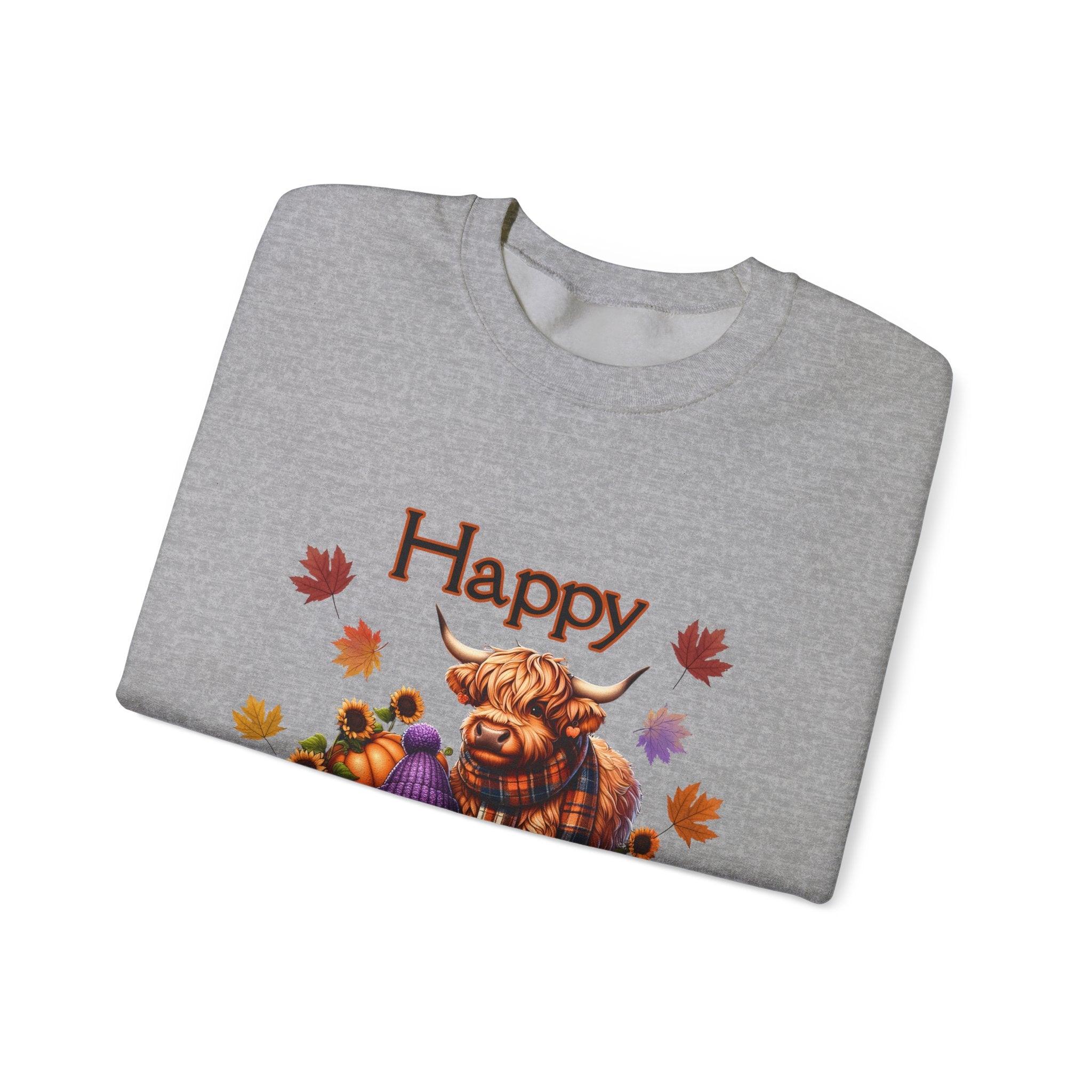 Halloween Pumpkin Sweatshirt, Cozy Crewneck for Fall, Autumn Vibes, Ghost and Highland Cow Design, Unisex Apparel, Perfect for [...]