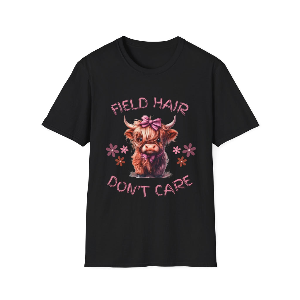 Field Hair Dont Care Highland Cow T-shirt