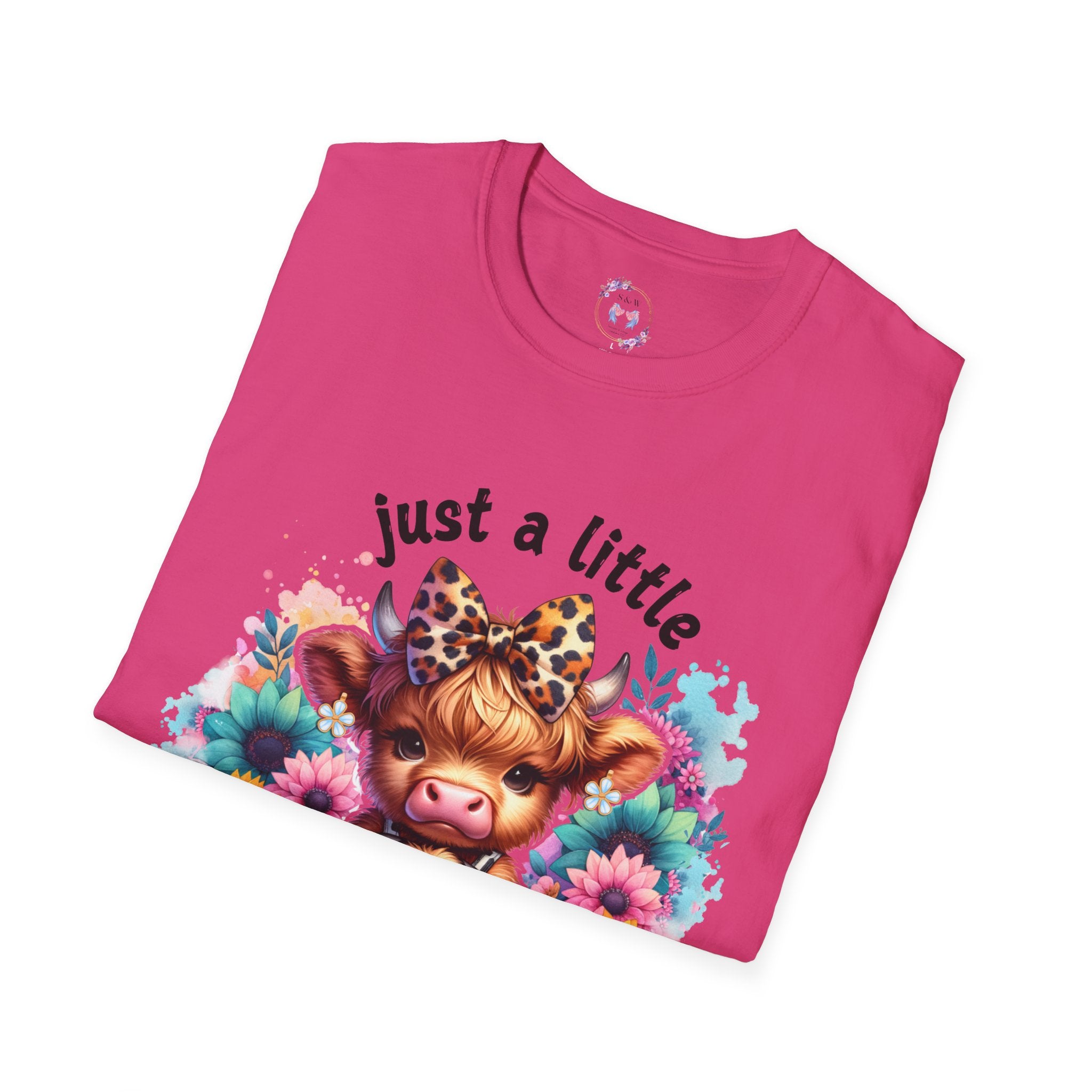 Just a Little Moody, Cute T-Shirt, Gift for Animal Lovers, Casual Outfit, Perfect for Birthdays, Farmhouse Decor