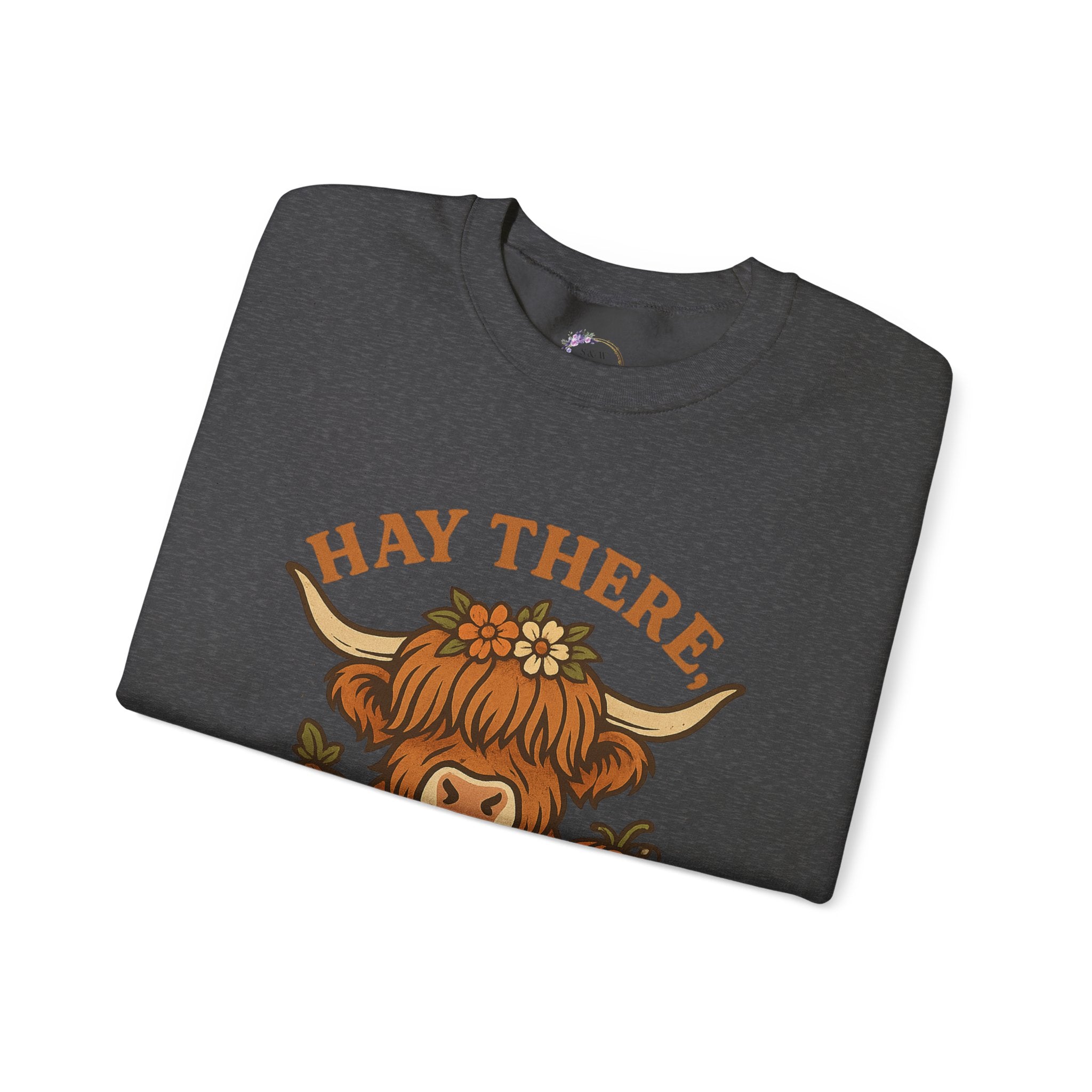 Cozy Fall Sweatshirt: Hay There Pumpkin Design | Autumn Apparel, Gift for Pumpkin Lovers, Halloween Sweater, Harvest Outfit