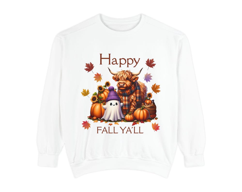Happy Fall Highland Cow Sweatshirt