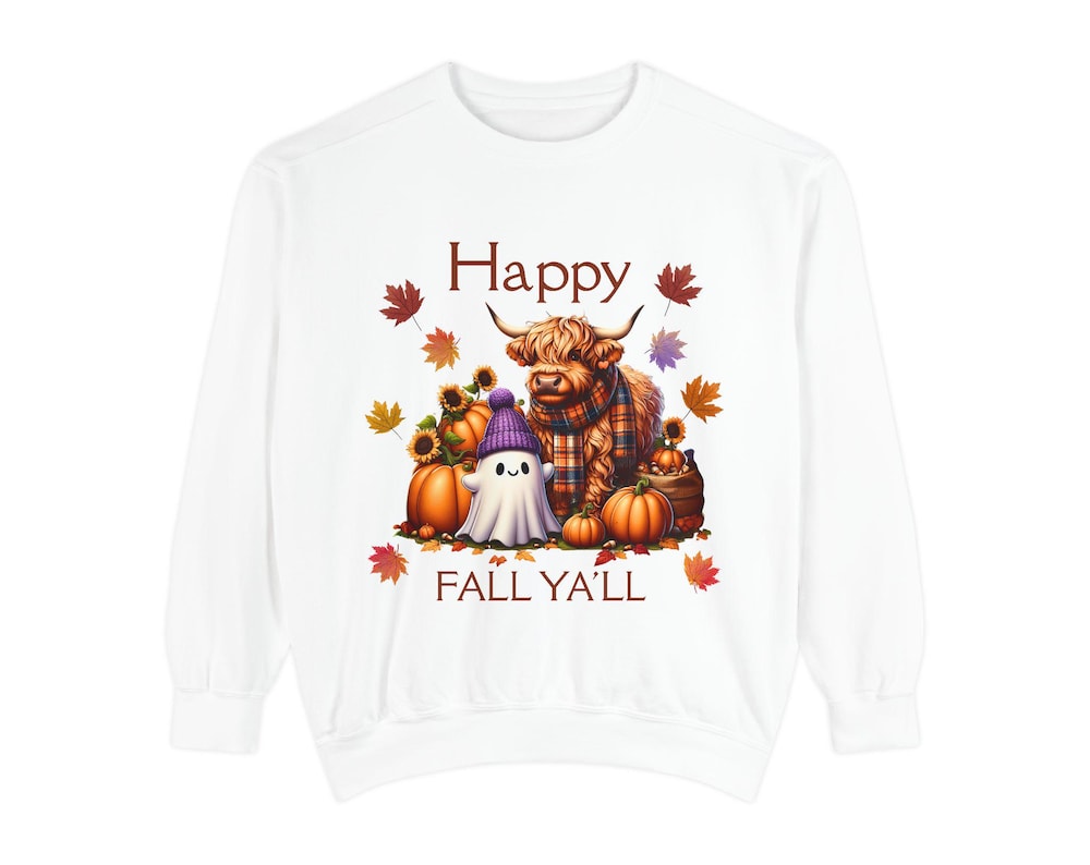 Happy Fall Highland Cow Sweatshirt